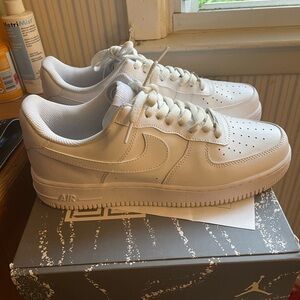 Nike White Air Force 1 Athletic Shoes
